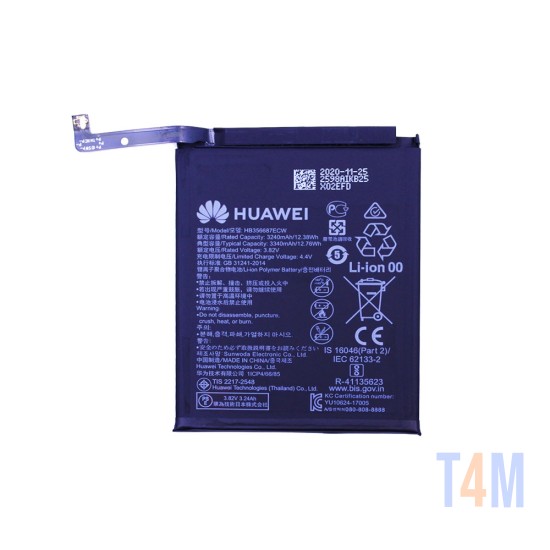 Bateria HB356687ECW para Huawei Nova Plus/Nova 2 Plus/Mate 10 Lite/Honor 7X/P Smart Plus/P30 Lite/Nova 3i 3340mAh